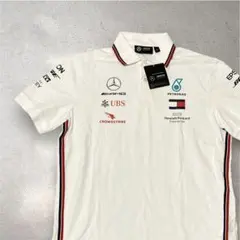 タグ付き　限定 メルセデス F1 チームポロシャツ ハミルトン ベンツ　白　M Mens 2025 Team Polo White | Official Mercedes-AMG PETRONAS F1 Team