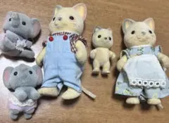 ⑦シルバニアファミリー　ゾウの赤ちゃん　ミケネコ