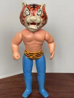 当時物 中嶋製作所 タイガーマスク ソフビ 悪役 面取れ カメマーク ジャンクのサムネイル