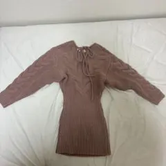 ケーブルニットワンピース ロングワンピース