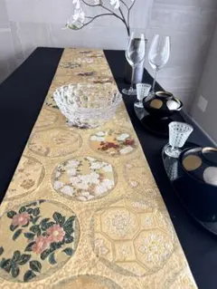 A980☆逸品‼️豪華刺繍‼️テーブルランナー2m22cm - メルカリ