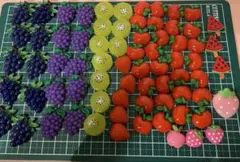 デコパーツ フルーツ 果物 リンゴ キウイ ブドウ イチゴ バラ売り不可