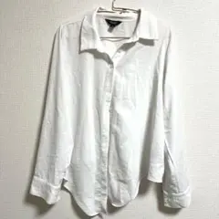【 M 】長袖シャツ トップス ホワイト 薄手 春夏