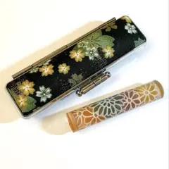 【即発送】可愛い花柄印鑑「森」12mm おしゃれ和風ケース付 実印 銀行印