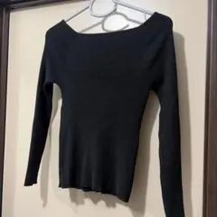 スクエアネック ニット