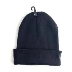 【新品】リブ編み ニットキャップ ブラック