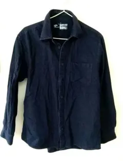無印良品 ネルシャツ ネイビー L