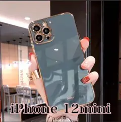 スマホケース シリコン グレー アッシュブルー Gray iPhone12