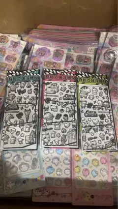 しんちゃん　白黒　モノクロ　モノトーン　シール