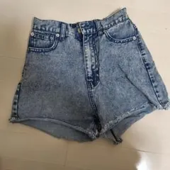 デニム ハイウエストショートパンツ Fサイズ
