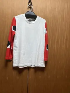 COMME des GARCONS ×PLAY長袖Tシャツ S ホワイト/レッド