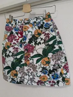 花柄タイトスカート ゴム入りウエスト