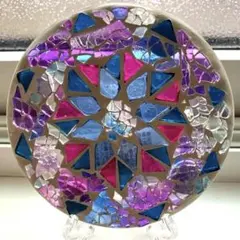 ガラスモザイク 円形プレート