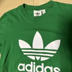 海外購入 adidas オリジナルス トレフォイルロゴ Tシャツ グリーン XS