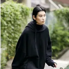 nagonstans ブラック　オーバーサイズパーカー