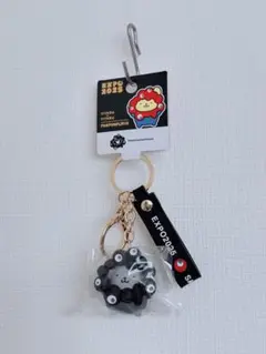 関西大阪万博 ポムポムプリン黒ミャクミャク サンリオ 立体マスコットキーホルダー
