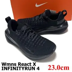 <新品 箱あり>23㎝　ナイキ リアクトX インフィニティラン4 ブラック