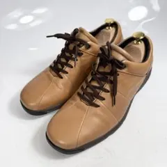 JOYA】（23.5）ウォーキングシューズ レザー ブラウン サイドジップ
