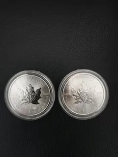 未開封 2020年 2枚分 カナダ メイプルリーフ 銀貨  銀 インゴット 未開封 2020年 2枚分 カナダ メイプルリーフ 銀貨 コイン 銀