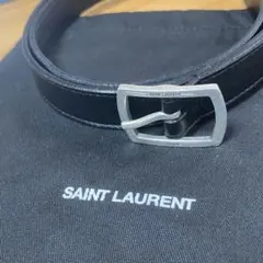 SAINT LAURENT ブラックナローベルト ユニセックス size75のサムネイル