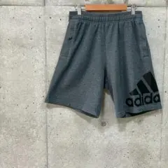 adidas アディダス スウェット ハーフパンツ グレー メンズM デカロゴのサムネイル
