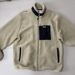 FILA(フィラ)フリースジャケット ベージュ メンズL