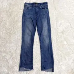 MOTHER カットオフ ヘム デニム インサイダークロップステップフレイ 25