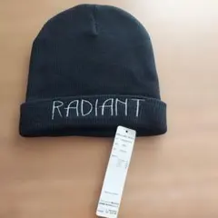BRILLIANT BUILD ブラック ニット帽 RADIANT刺繍