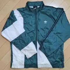 adidas 80s 90s ナイロンジャケット 万国旗タグ 美デザイン XL