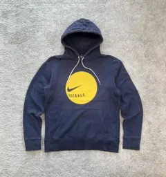 00s Nike Footballフェードパーカー ナス紺 ネイビー M