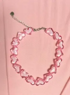 ハートモチーフ ビーズネックレス Y2K