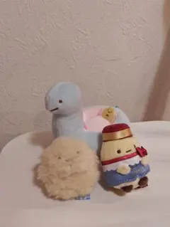 すみっコぐらし　てのりぬいぐるみ　タピオカ　とかげのおかあさん　ポップコーン