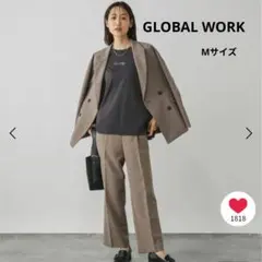 現行品/ウツクシルエットイージーWクロスストレートパンツ/495820　モカM