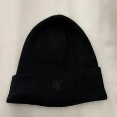 CK カルバンクライン　ニット帽　黒　ブラック