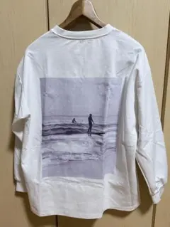 バックプリント 長袖 Tシャツ ホワイト