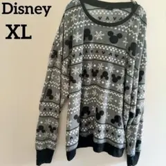 Disney 【XL】ミッキーマウス柄 フリース 秋冬 古着 かわいい