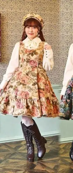 新品　しまむら　くる実　ノエルドメモワール　ジャンパースカート　ゴブラン　3L