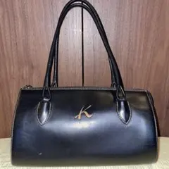Kitamura キタムラ ハンドバッグ レザー ブラック Kロゴ