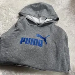 PUMA フード付きグレー トレーナー