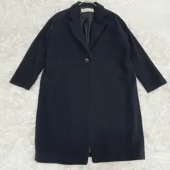 MidiUmi ミディウミ　F ネイビー ロング　ウール　チェスターコート