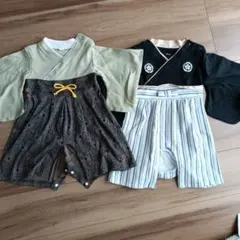 和風デザイン ベビー着物 70cmロンパース