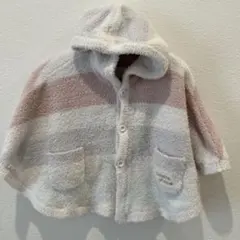 GELATO PIQUE フード付きストライプ ポンチョ