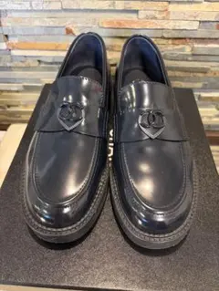CHANEL モカシン ローファー ネイビー 37.5のサムネイル
