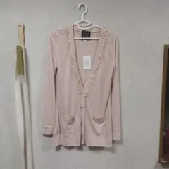 新品未使用Cynthia Rowley 長袖 カーディガン フリルピンクサイズ2のサムネイル
