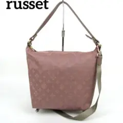 ラシット ナイロンジャガード ショルダーバッグ 2way かばん　ピンク　ハンド