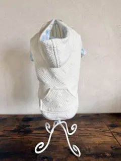 キルトニットパーカー＊ハンドメイド犬服＊SSサイズ　ハート柄