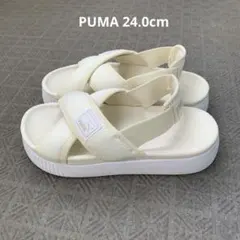PUMA プラットフォームサンダル 24.0 厚底 白のサムネイル