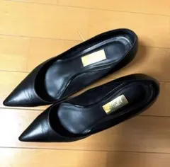 (美品)【Le talon ルタロン】ハイヒール ポインテッドトゥ ブラック 黒のサムネイル