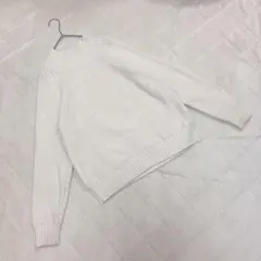 ロペピクニック ＊ ハイネック ニット セーター 白系 38(M) ラグラン袖