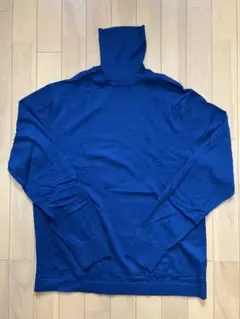 ユニクロ ＋Ｊ　カシミヤタートルネックセーター　BLUE Ｌサイズ
